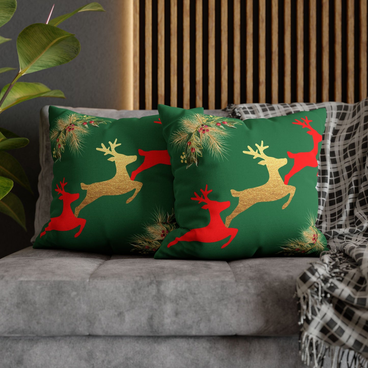 Reindeer Fun - Square Pillowcase - Various Sizes