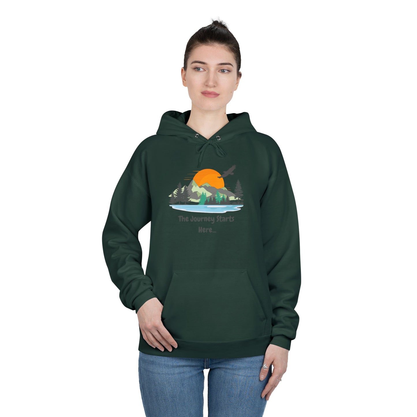 Journey Starts Here - Adult Unisex EcoSmart® Pullover Hoodie Sweatshirt