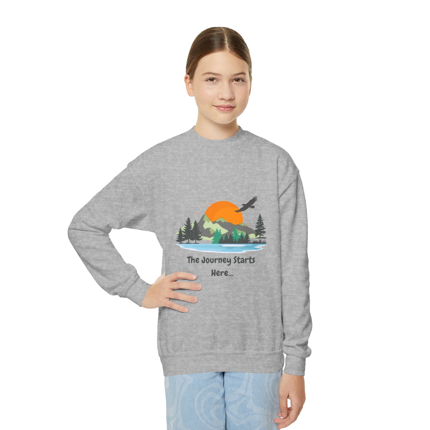 Journey Starts Here - Youth Crewneck Sweatshirt