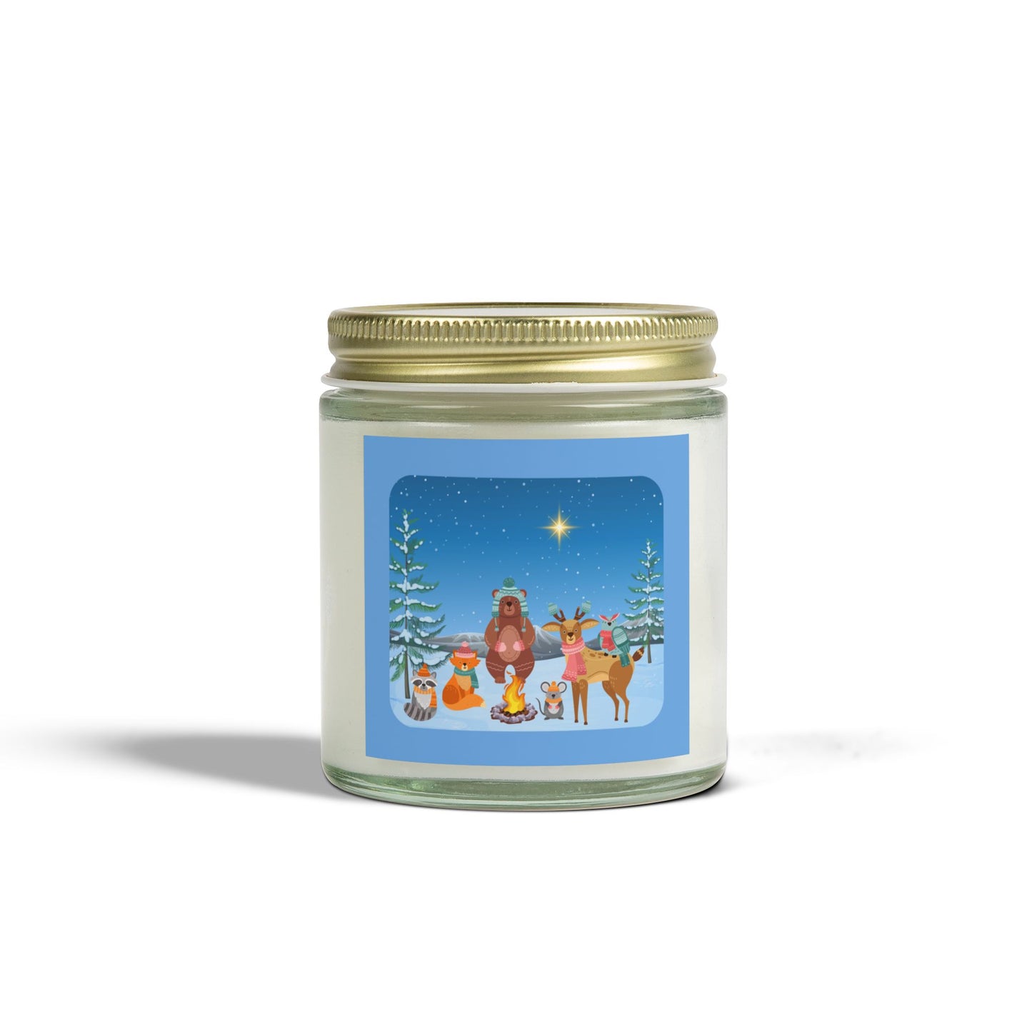 Winter Animal Party - Scented Candles, Coconut Apricot Wax (4oz, 9oz)