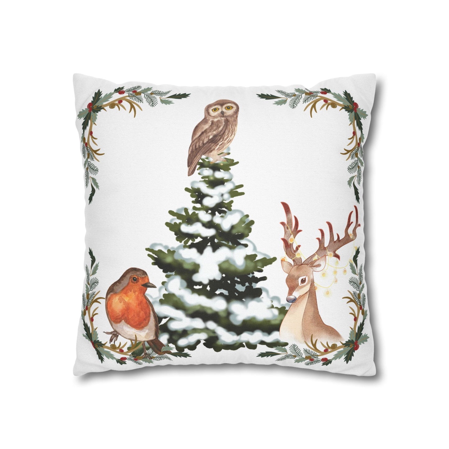 Winter Tree White - Square Pillowcase - Various Sizes