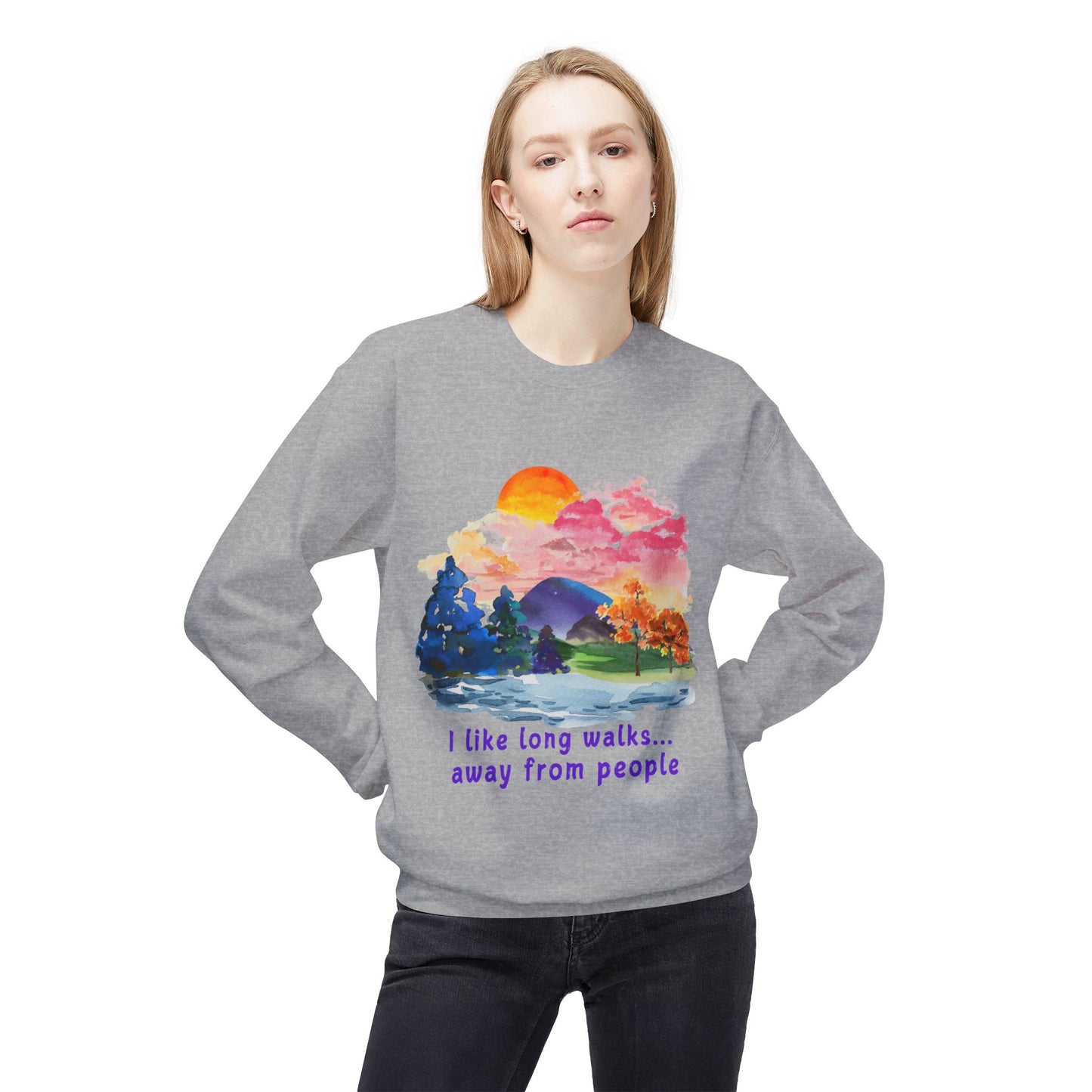 Long Walks Away From People  - Adult Unisex Sweatshirt