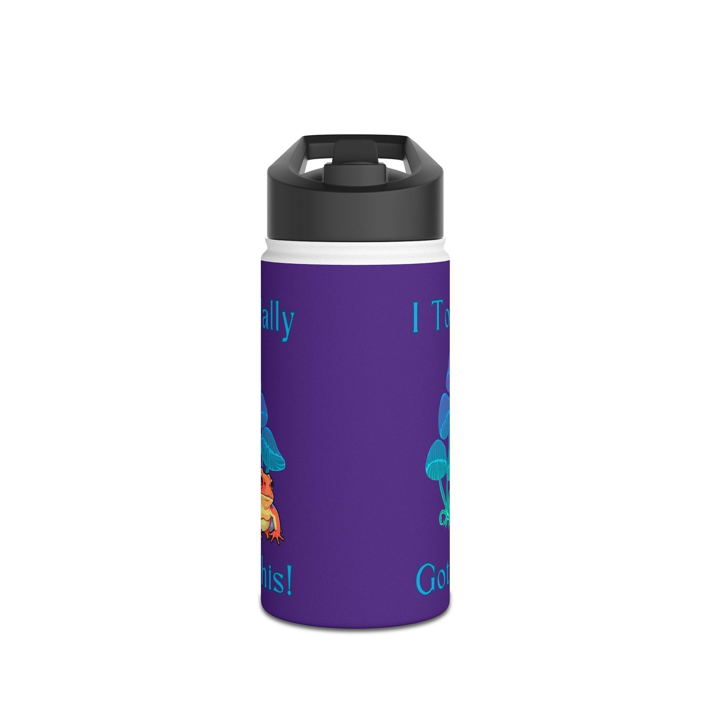 Toadally Got This - Purple - Kids Stainless Steel Water Bottle, Standard Lid