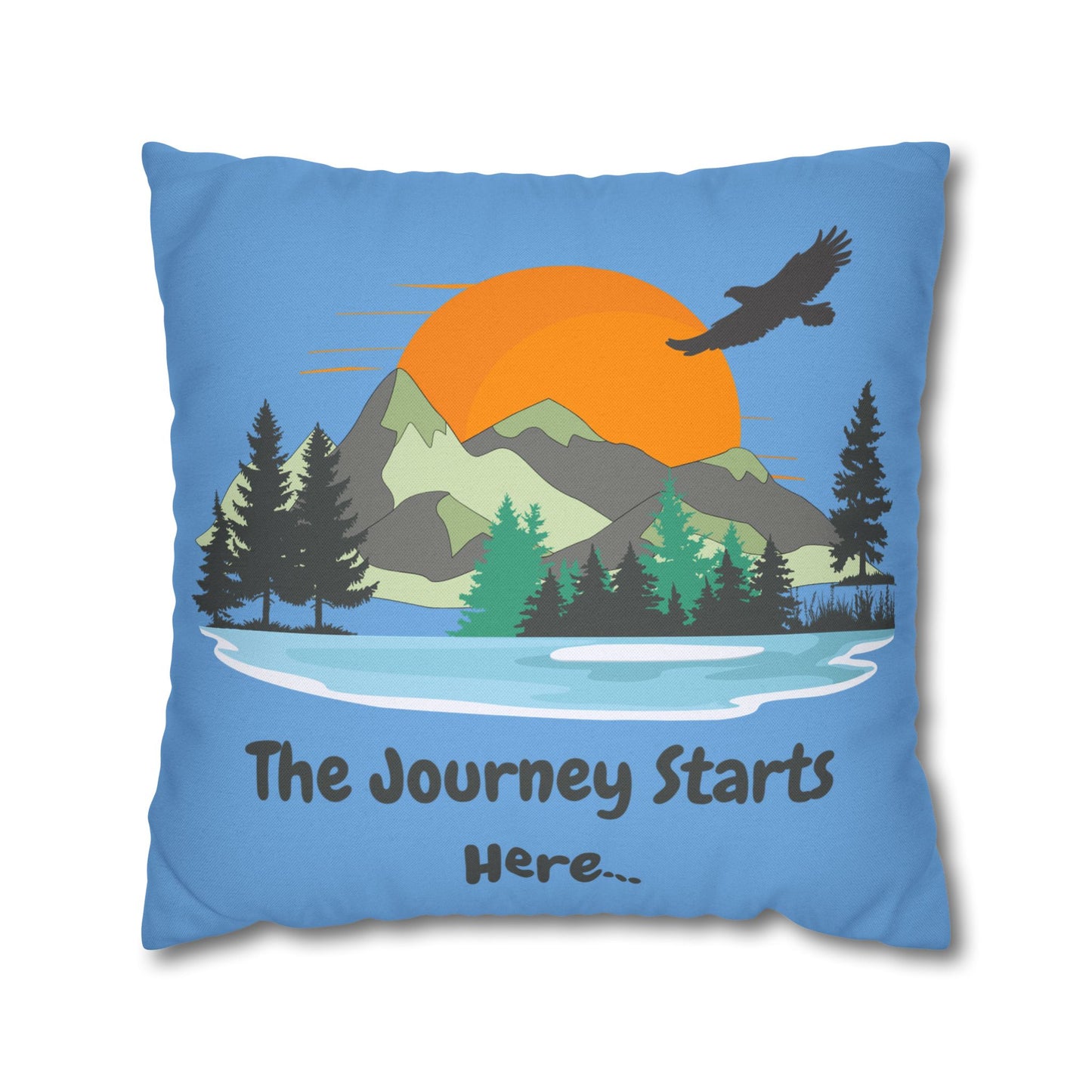 Journey Starts Here - Square Pillowcase - various sizes