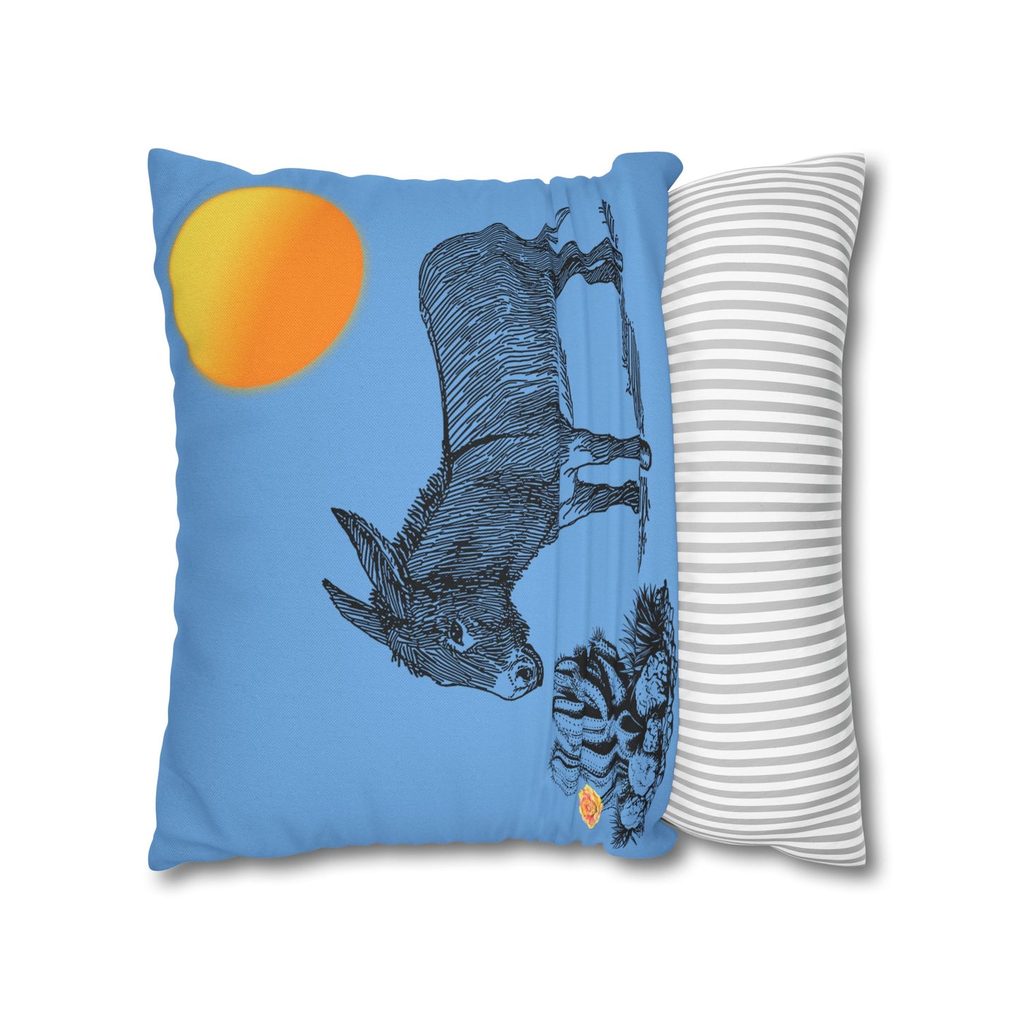 Donkey Desert - Accent Square Pillowcases - Various Sizes