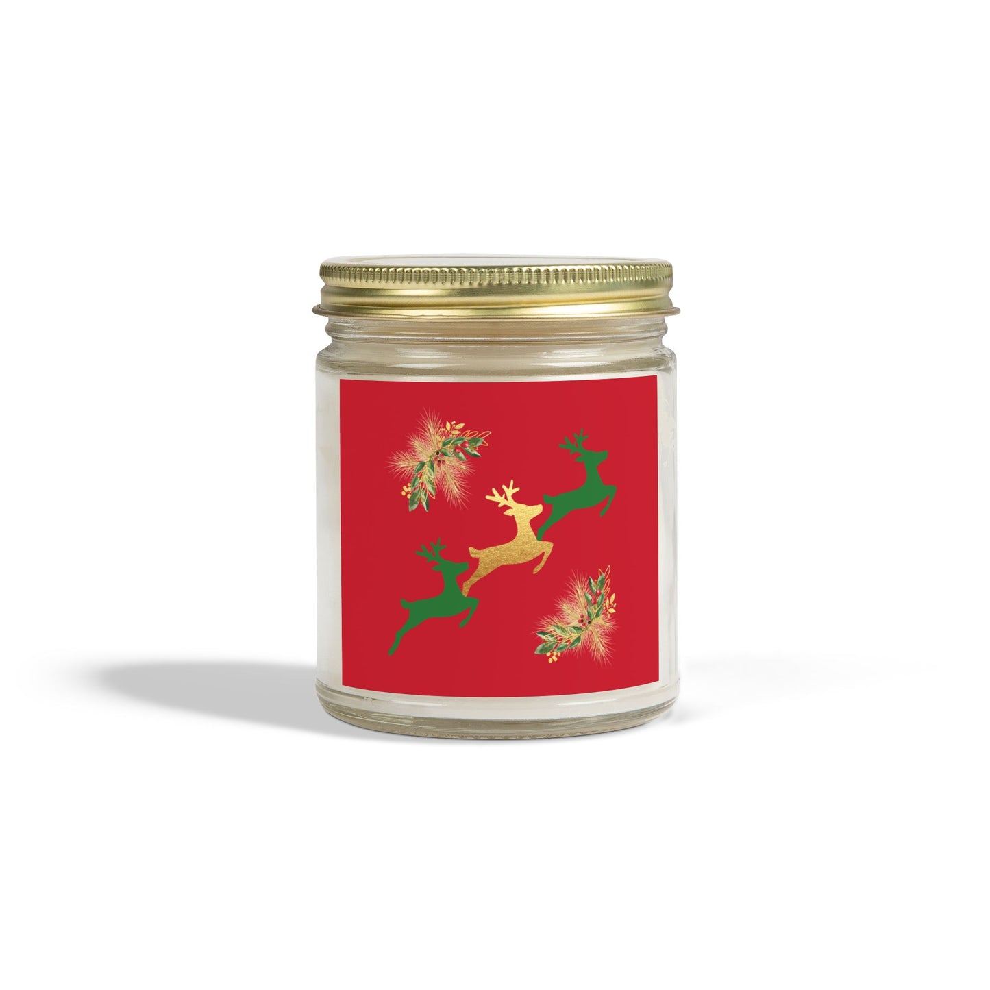 Reindeer Fun - Scented Candles, Coconut Apricot Wax (4oz, 9oz)