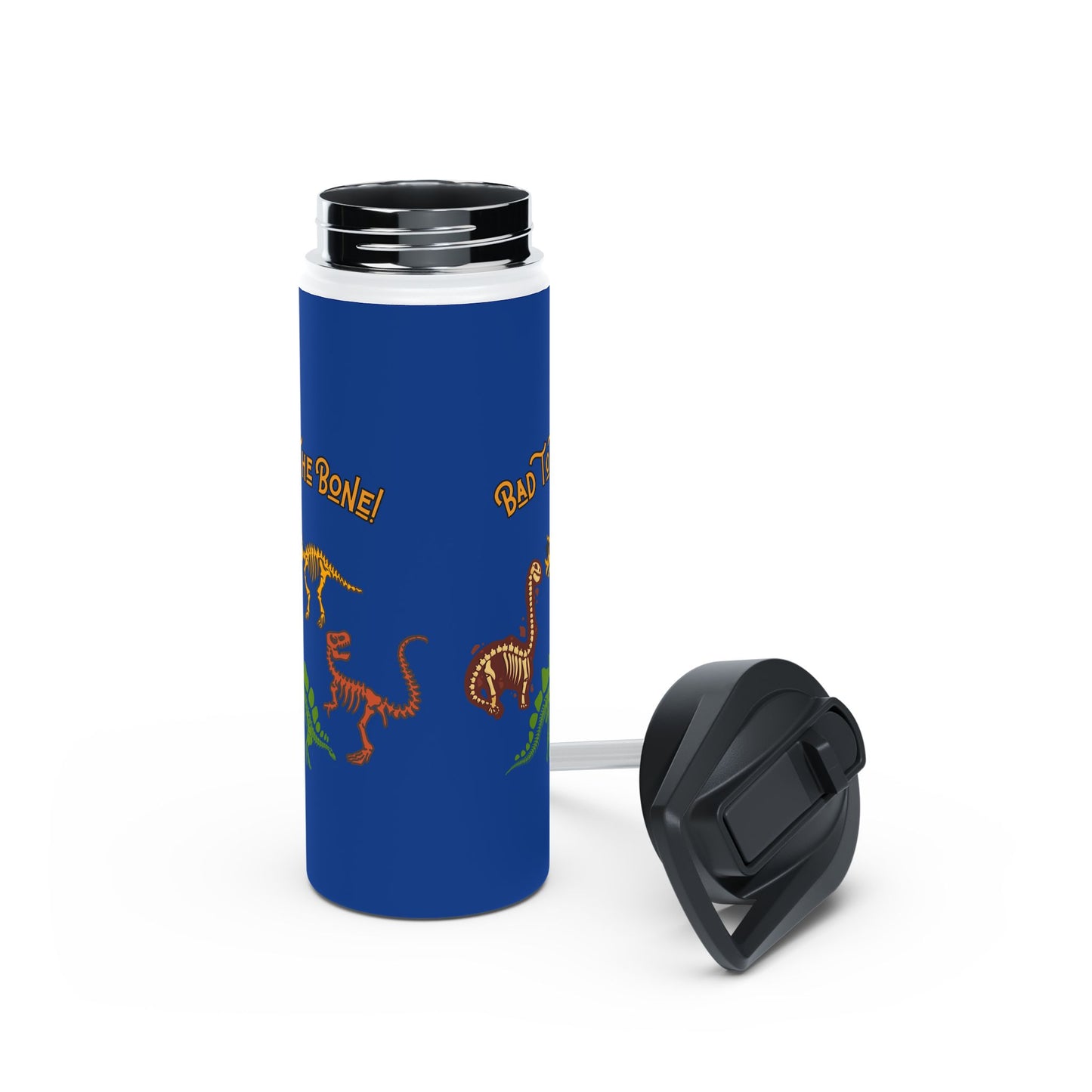 Bad to the Bone - Blue Kids Stainless Steel Water Bottle