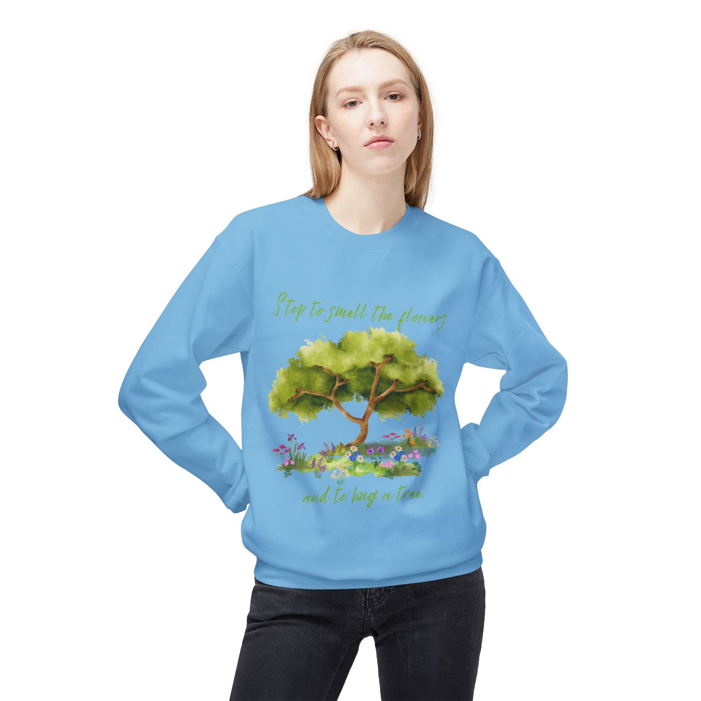 Hug A Tree - Adult Unisex Crewneck Sweatshirt