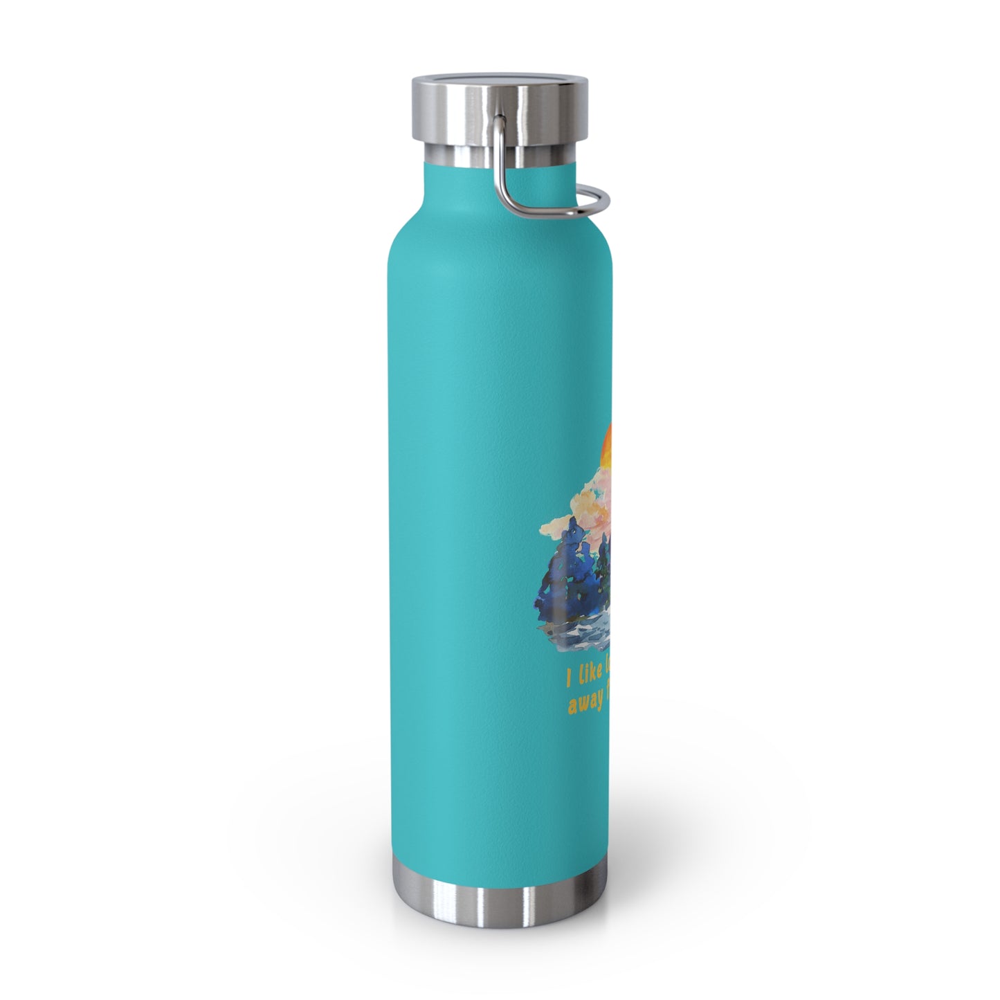 Long Walks Away From People - Copper Vacuum Insulated Bottle, 22oz