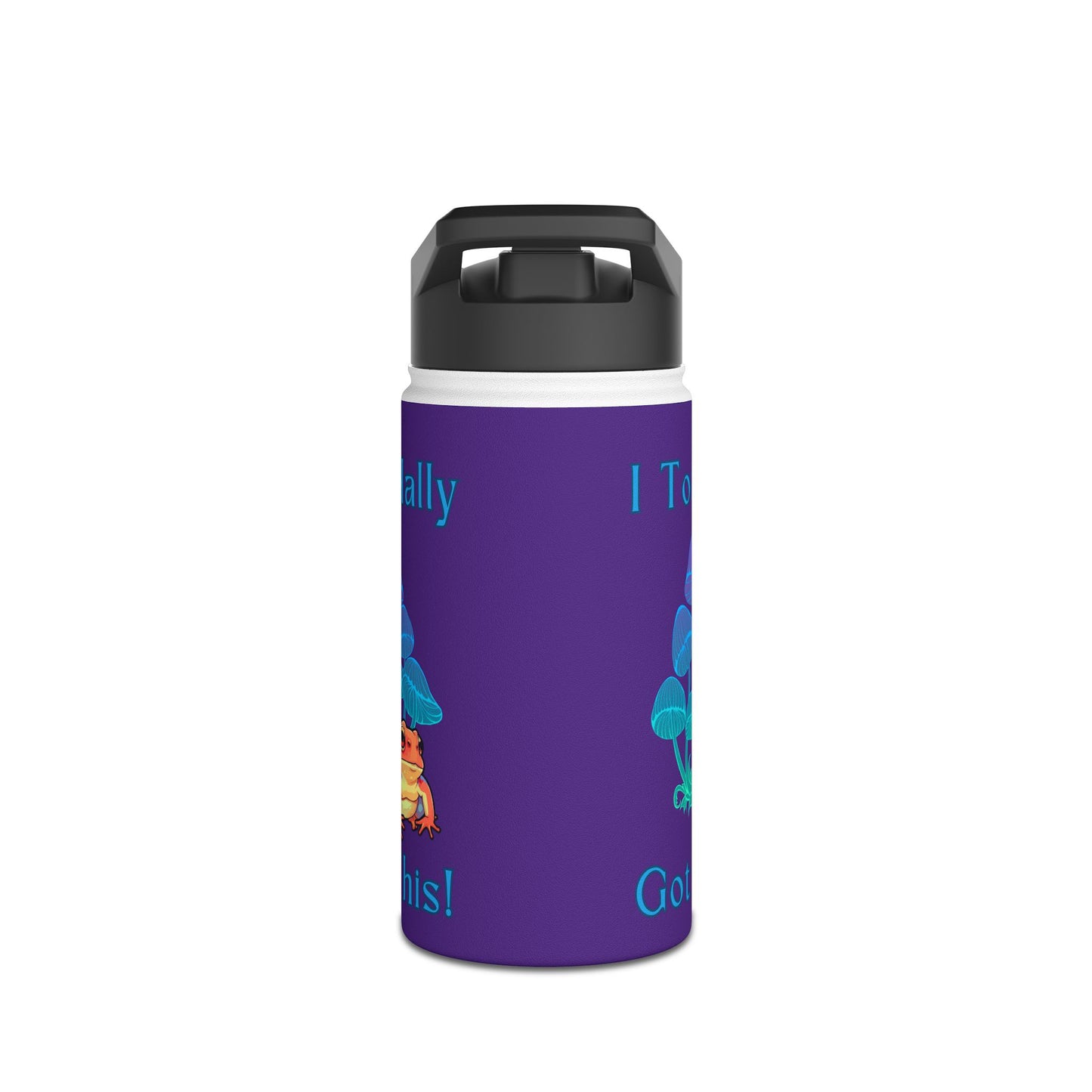 Toadally Got This - Purple - Kids Stainless Steel Water Bottle, Standard Lid