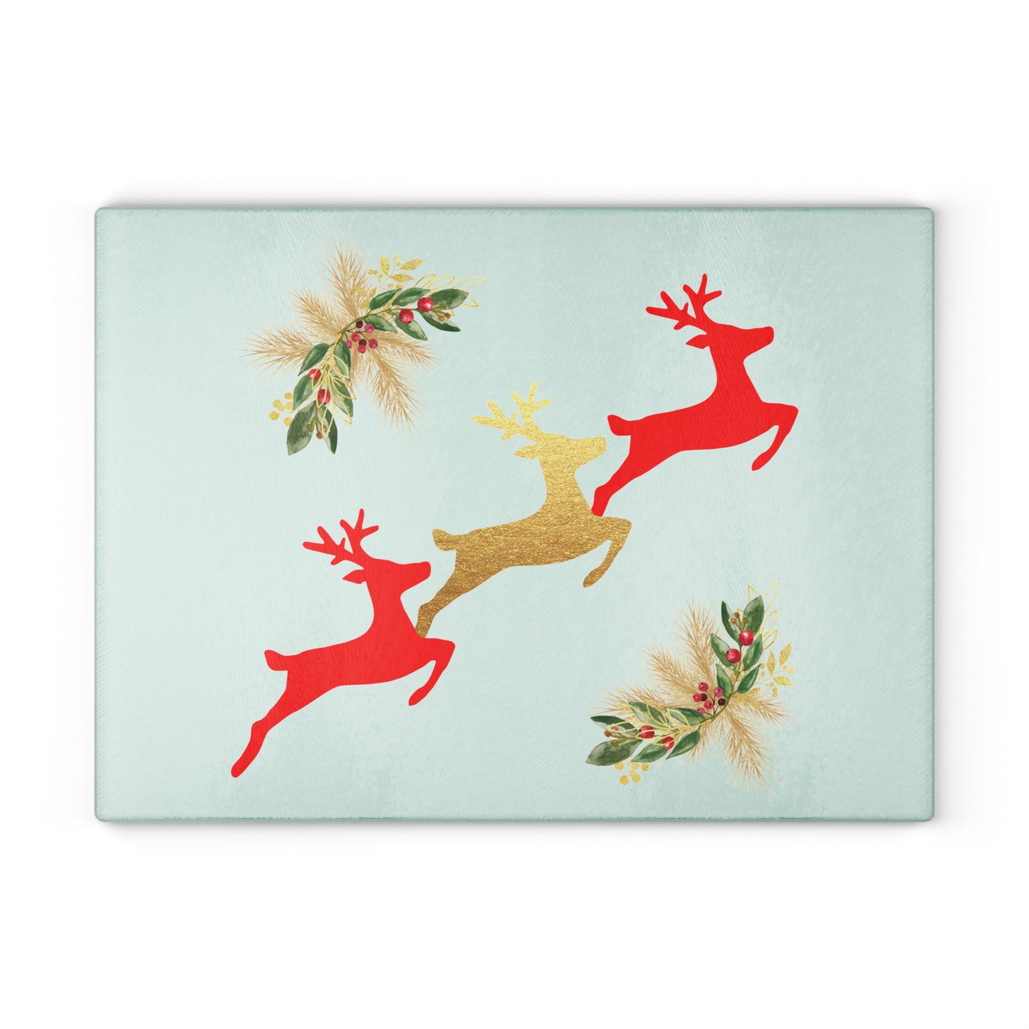 Reindeer Fun - Glass Cutting Board