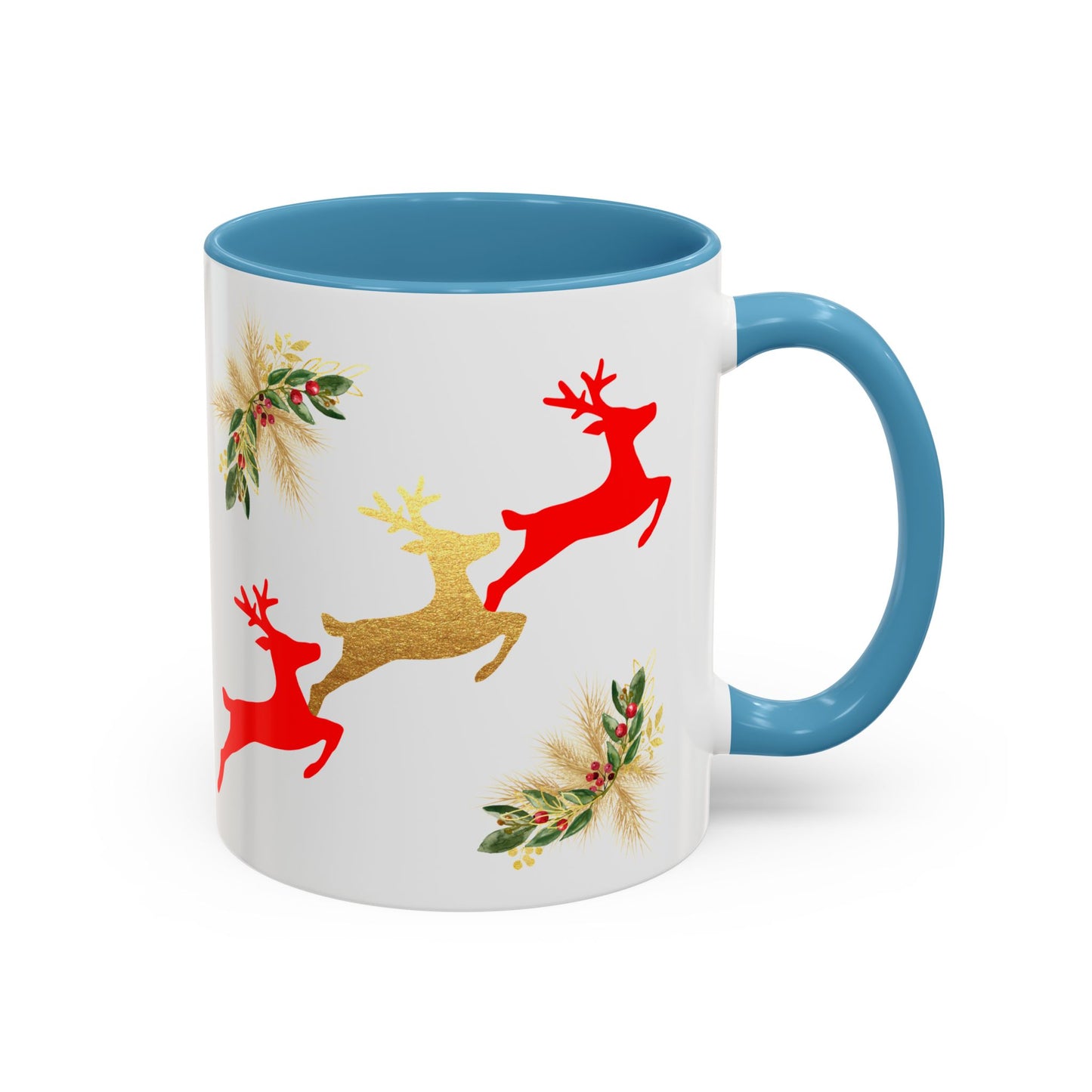 Reindeer Fun - Accent Coffee Mug (11, 15oz)