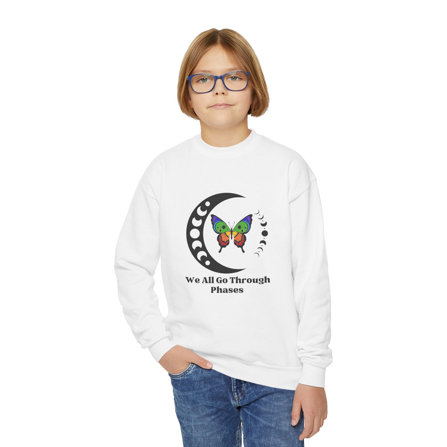 We All Go Through Phases - Youth Crewneck Sweatshirt