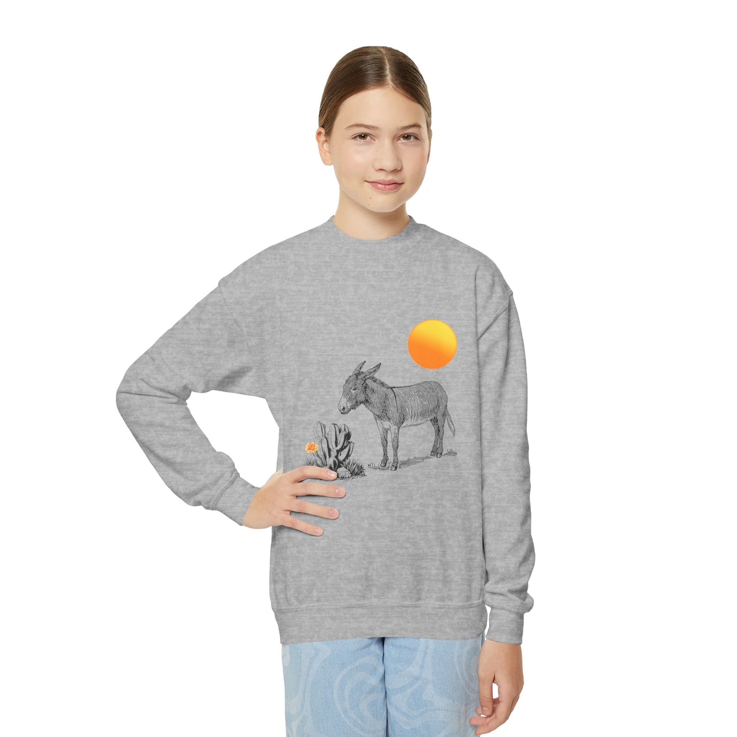 Desert Donkey - Youth Crewneck Sweatshirt