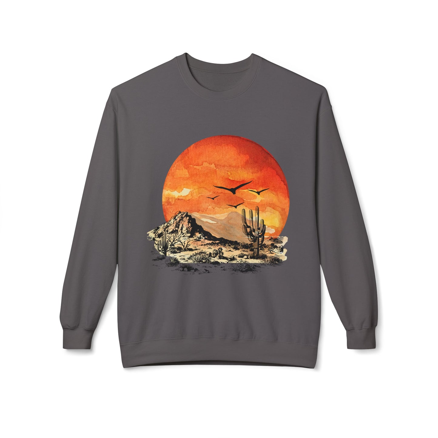 Desert Sun - Adult Unisex Sweatshirt - Bright Watercolor Print