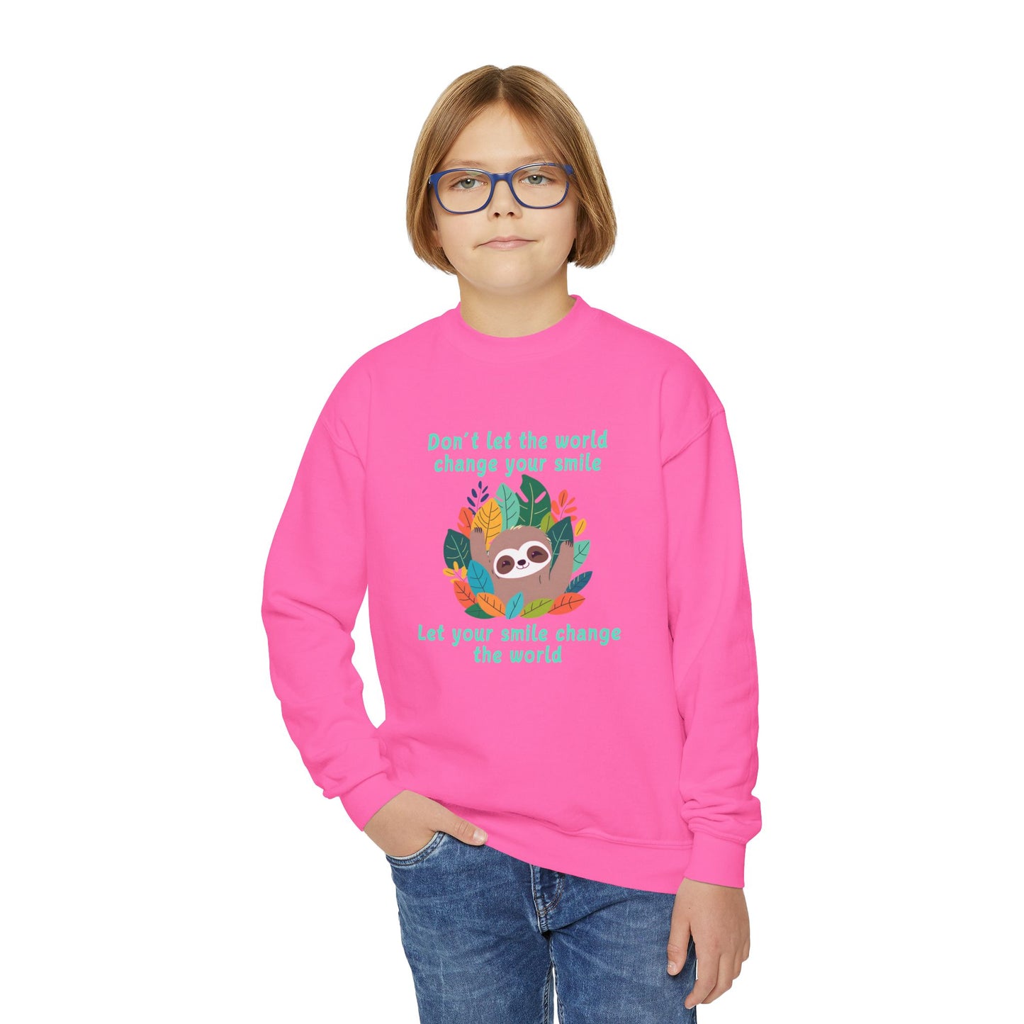 Sloth Smile - Youth Crewneck Sweatshirt