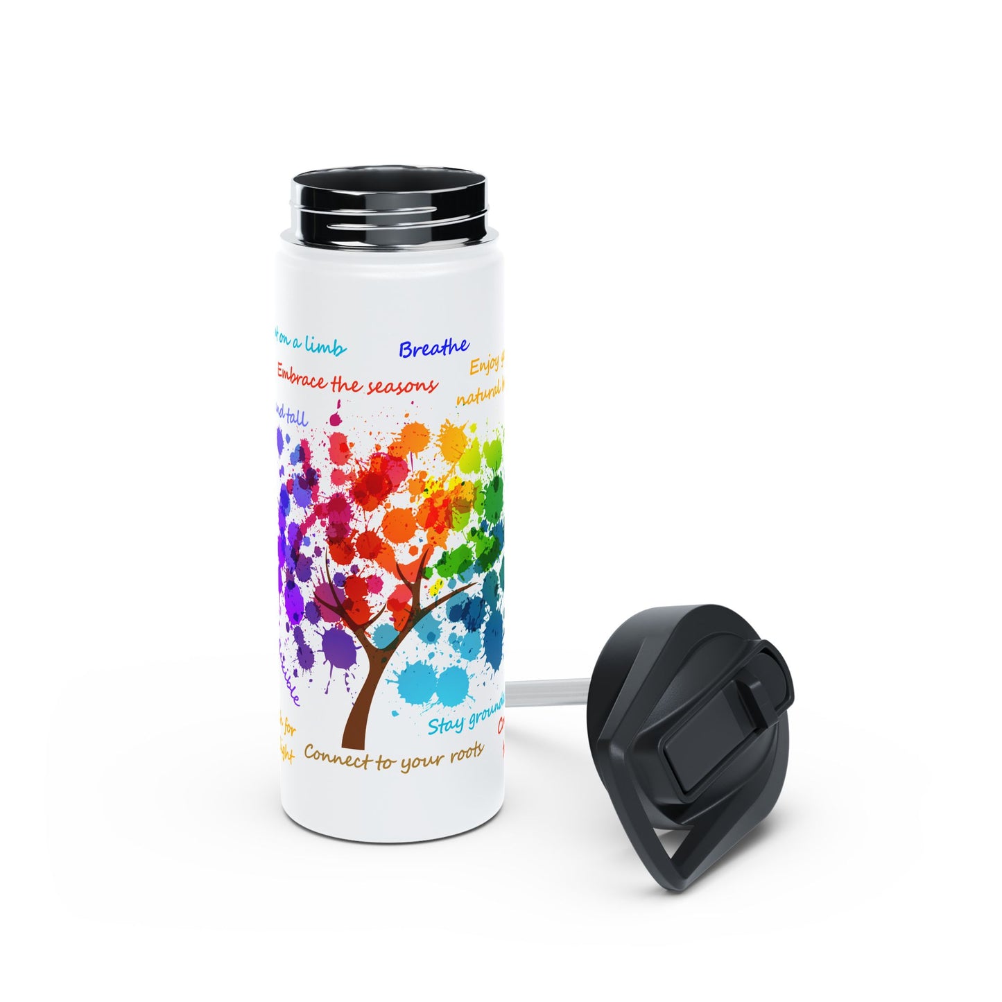 Tree of Life - Stainless Steel Water Bottle, Standard Lid