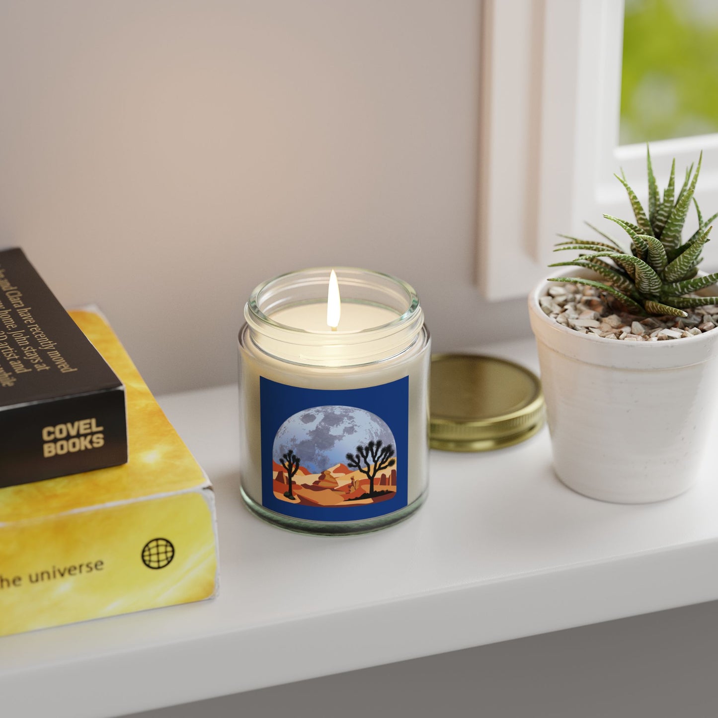 Desert-themed With Joshua Tree - Scented Coconut Apricot Candles (4oz, 9oz)