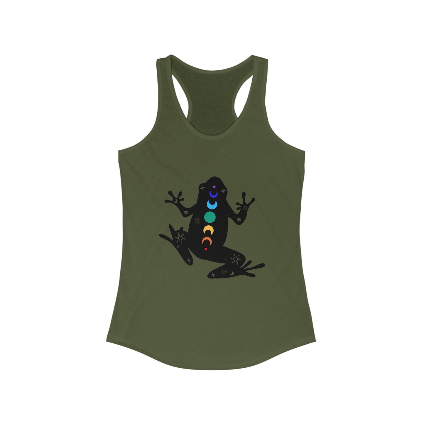 Frog Chakra Women's Ideal Racerback Tank - Colorful Design