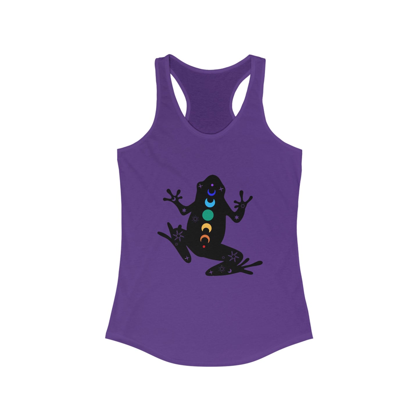 Frog Chakra Women's Ideal Racerback Tank - Colorful Design