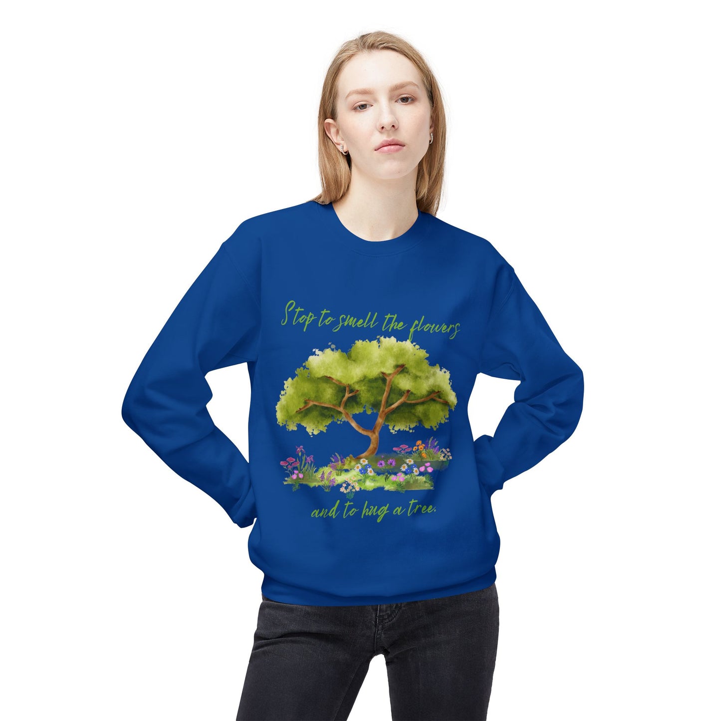 Hug A Tree - Adult Unisex Crewneck Sweatshirt