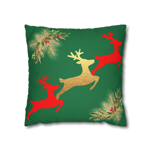 Reindeer Fun - Square Pillowcase - Various Sizes