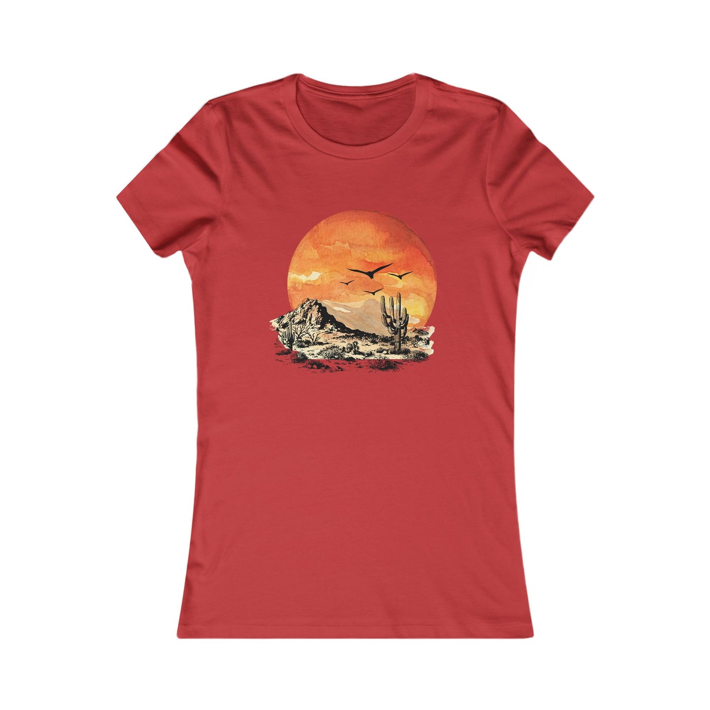 Desert Sun Women's Tee - Bright Watercolor Print