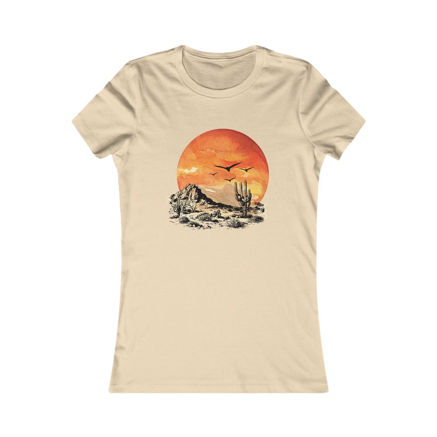 Desert Sun Women's Tee - Bright Watercolor Print