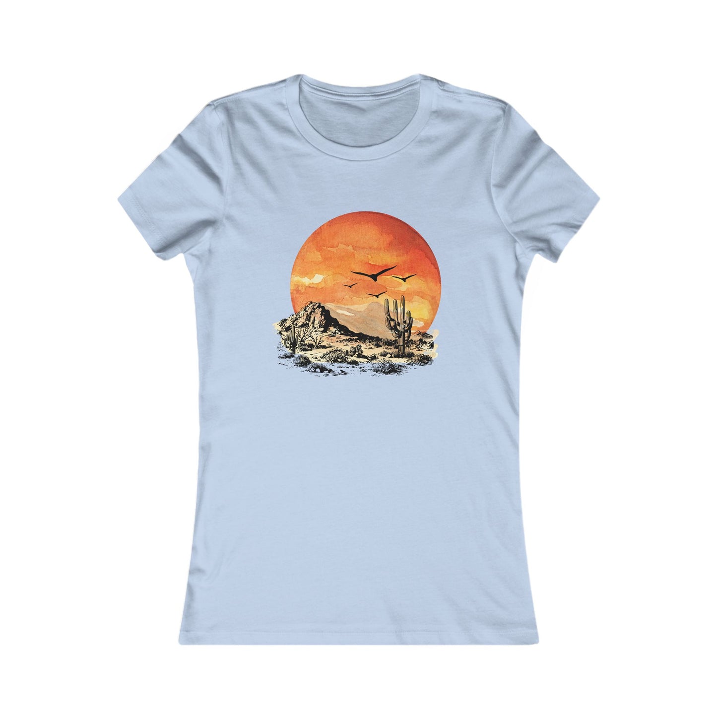 Desert Sun Women's Tee - Bright Watercolor Print