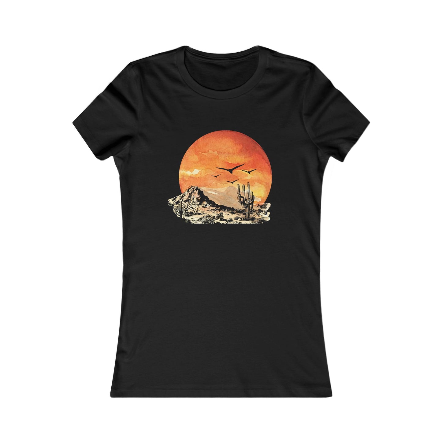 Desert Sun Women's Tee - Bright Watercolor Print