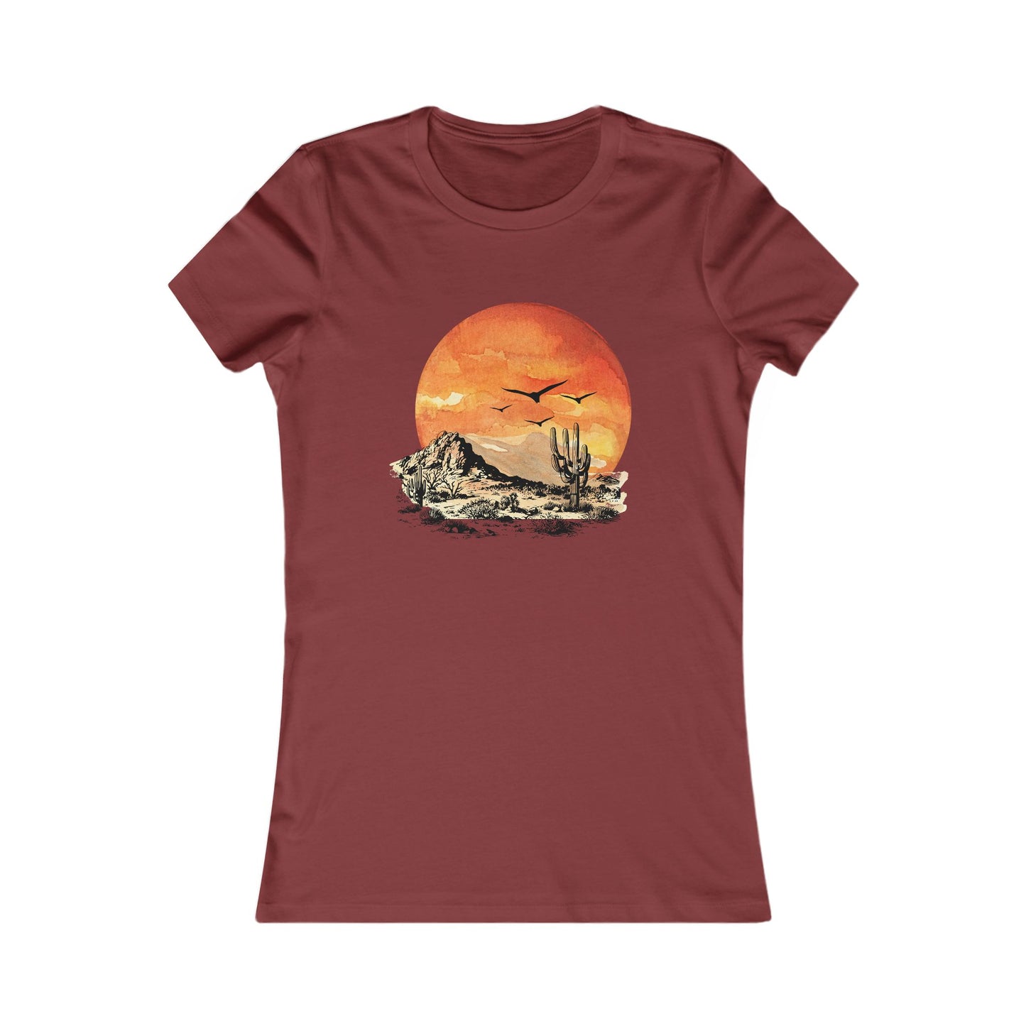 Desert Sun Women's Tee - Bright Watercolor Print