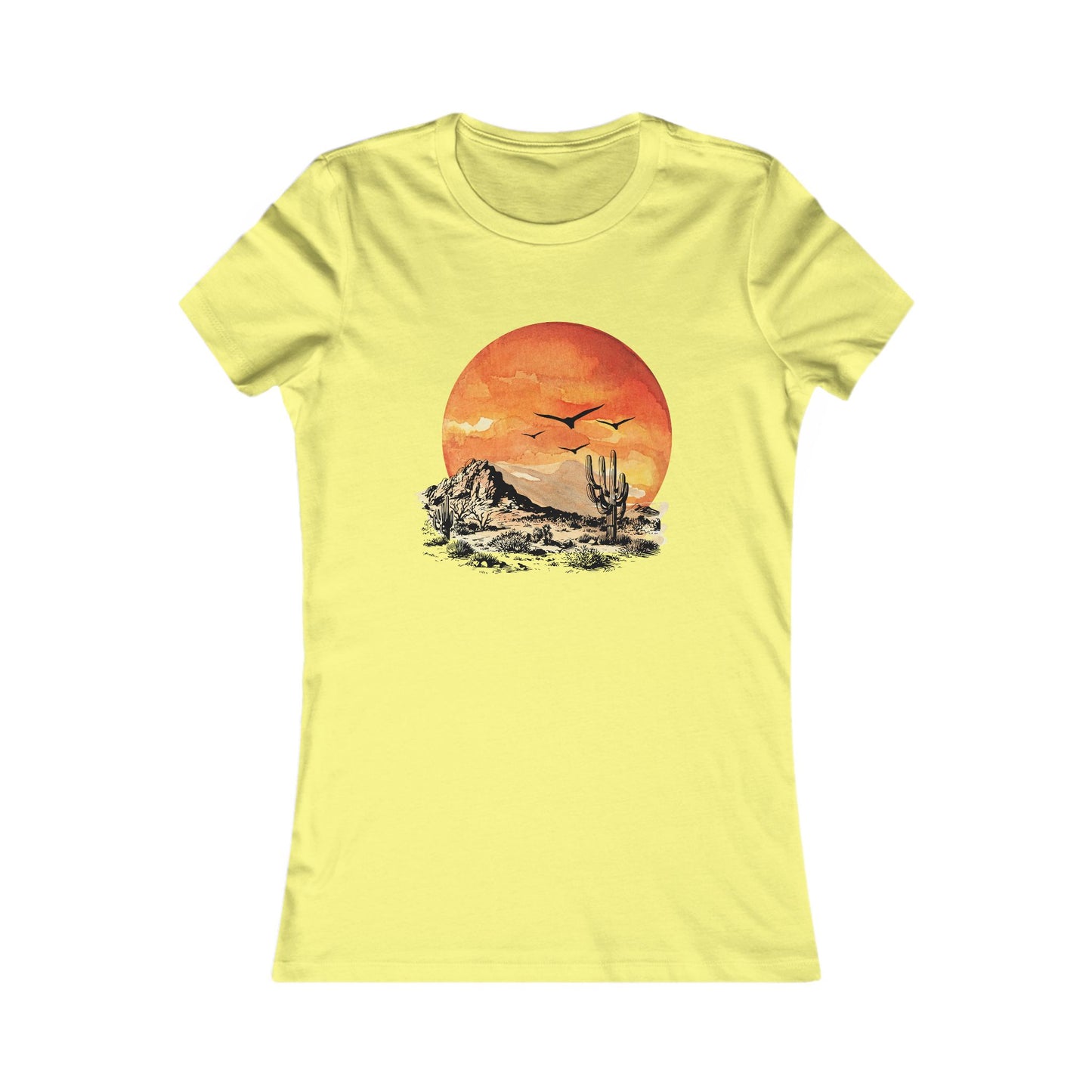 Desert Sun Women's Tee - Bright Watercolor Print