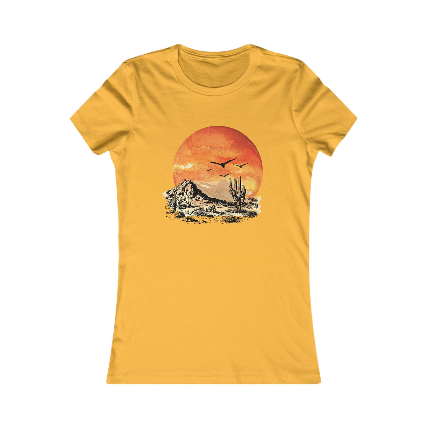 Desert Sun Women's Tee - Bright Watercolor Print