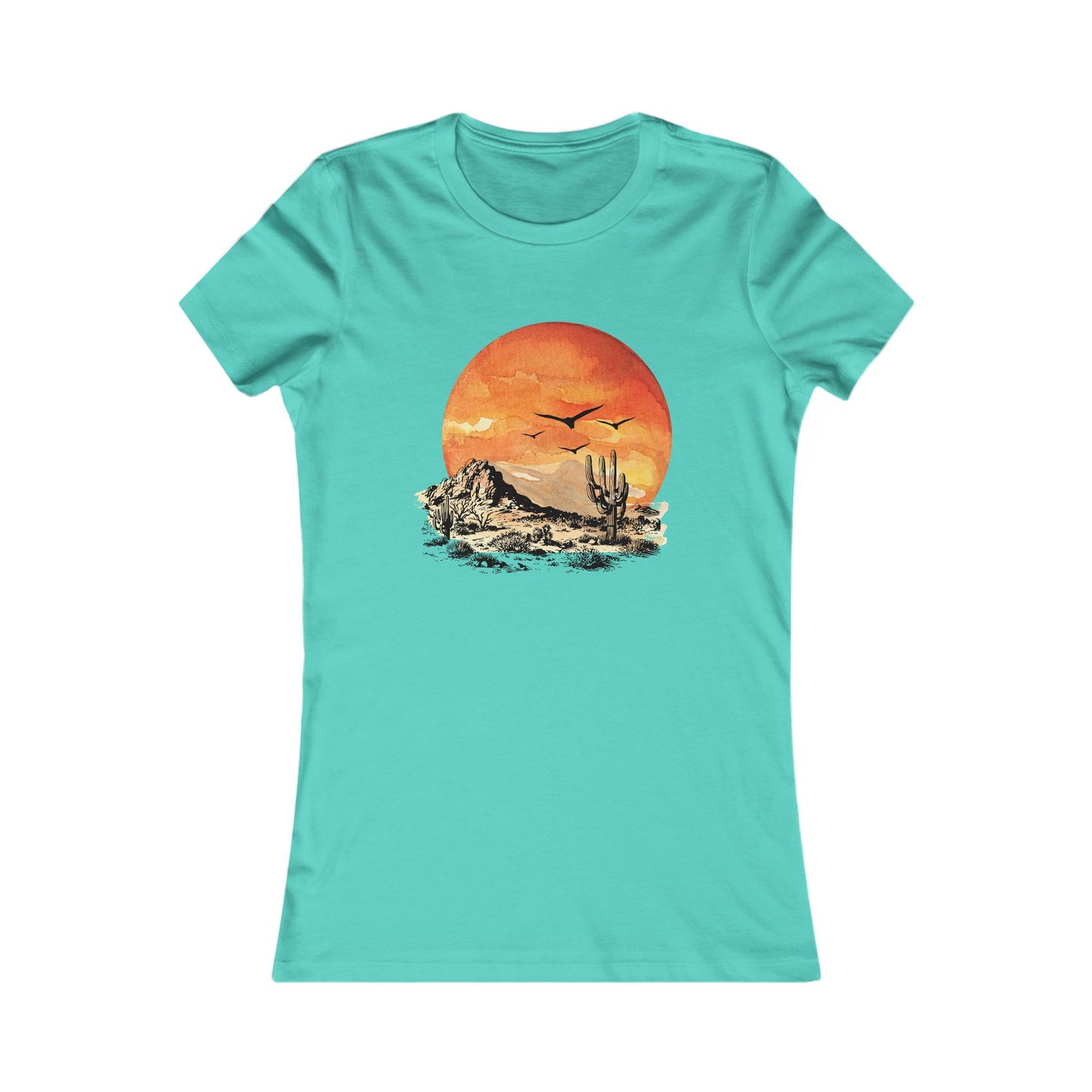 Desert Sun Women's Tee - Bright Watercolor Print