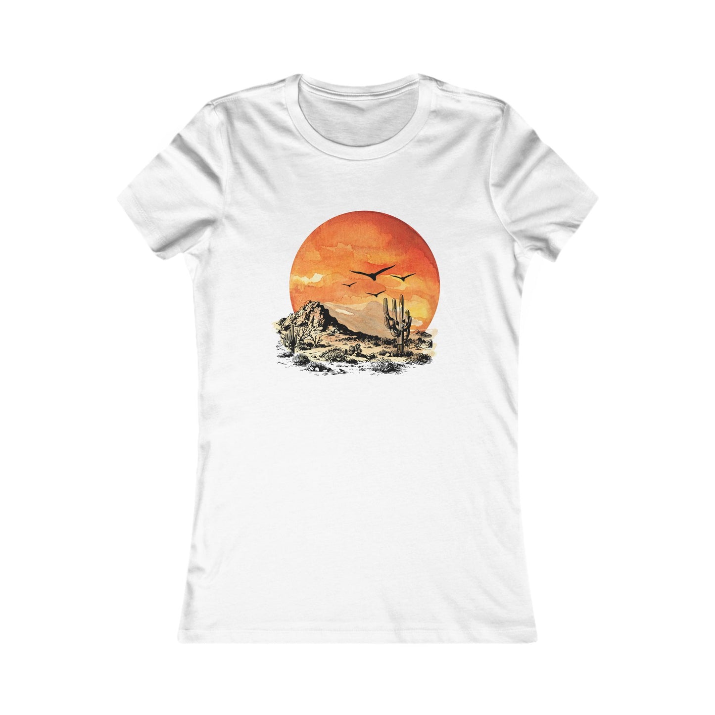 Desert Sun Women's Tee - Bright Watercolor Print