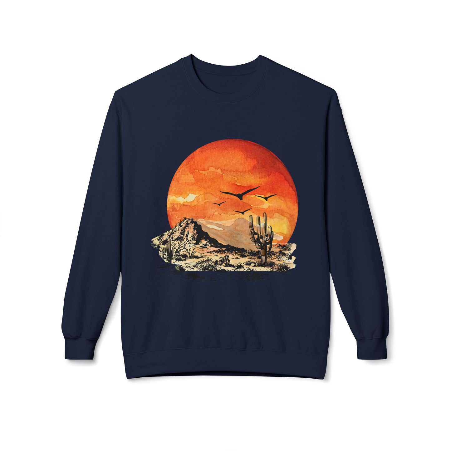 Desert Sun - Adult Unisex Sweatshirt - Bright Watercolor Print