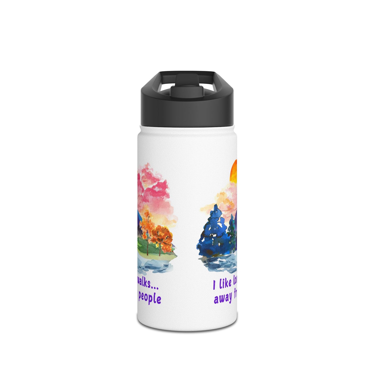 Long Walks Away From People - Stainless Steel Water Bottle