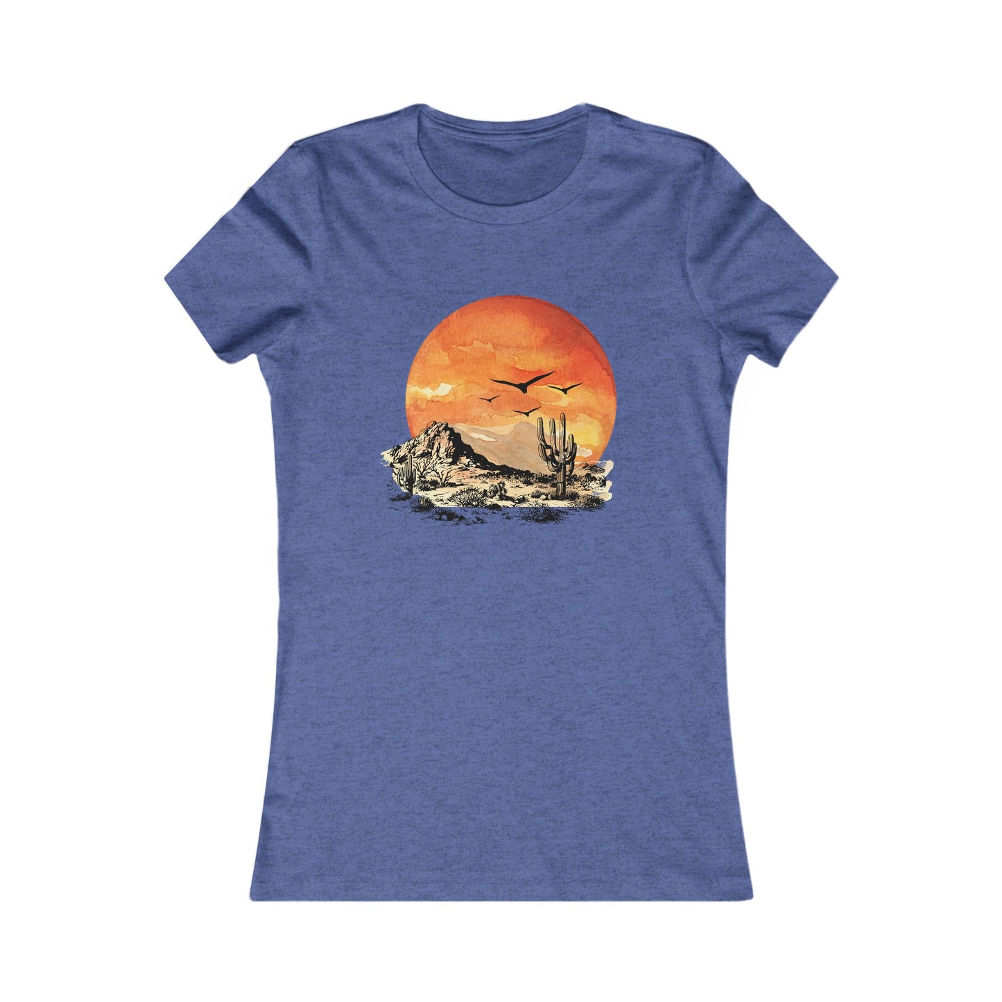 Desert Sun Women's Tee - Bright Watercolor Print