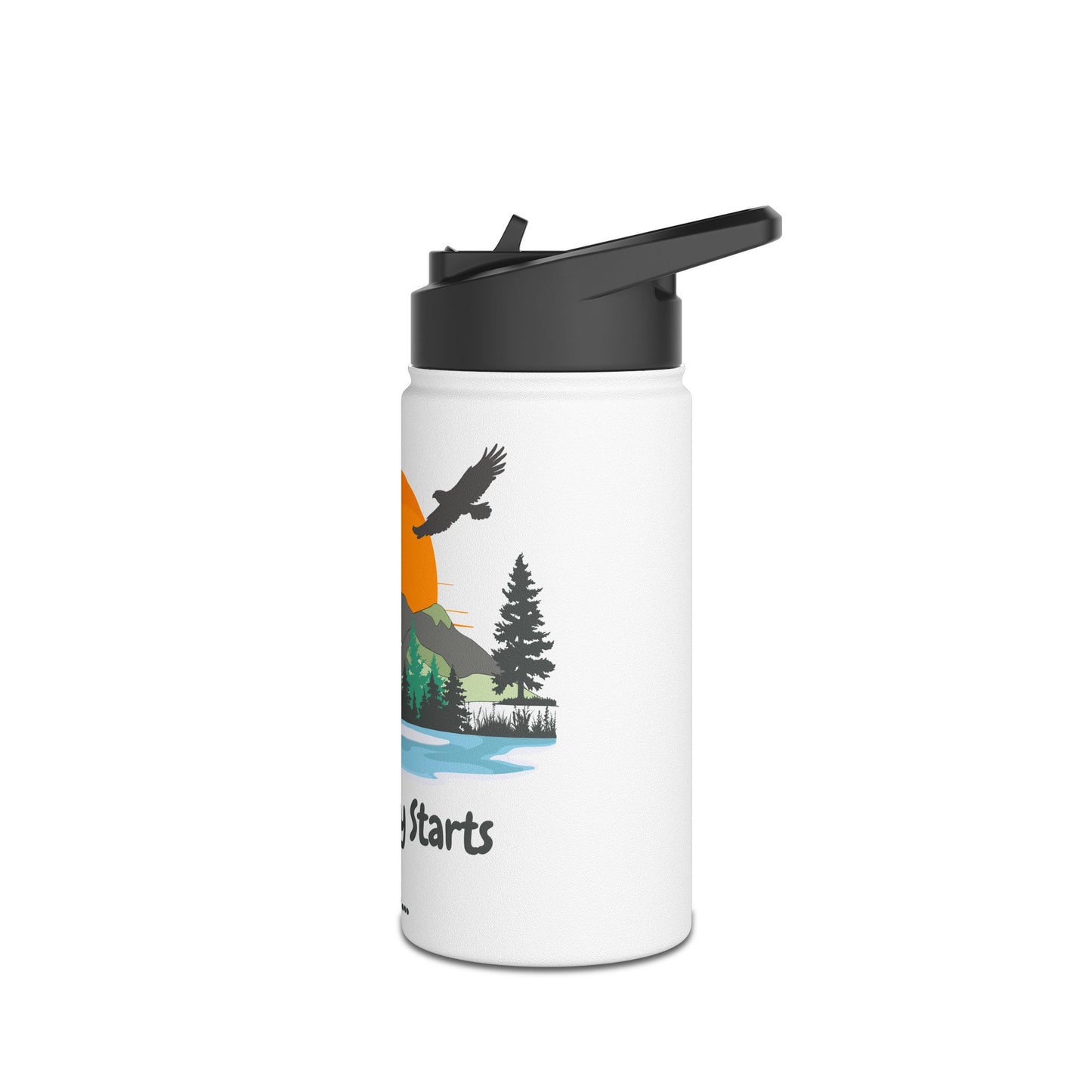 Journey Starts Here - Stainless Steel Water Bottle