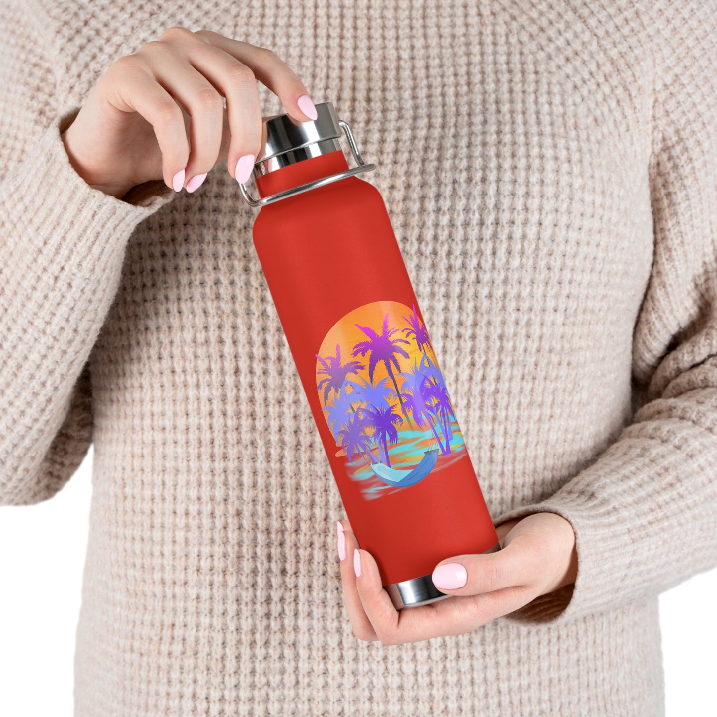 Tropical Paradise - Copper Vacuum Insulated Bottle, 22oz