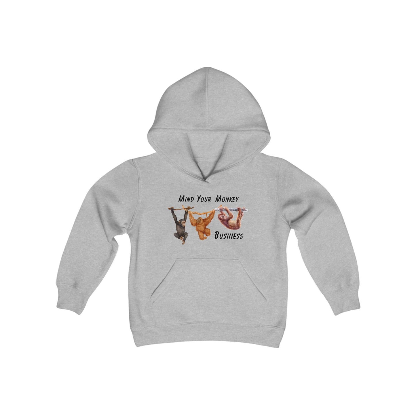 Mind Your Monkey Business - Youth Hoodie Sweatshirt