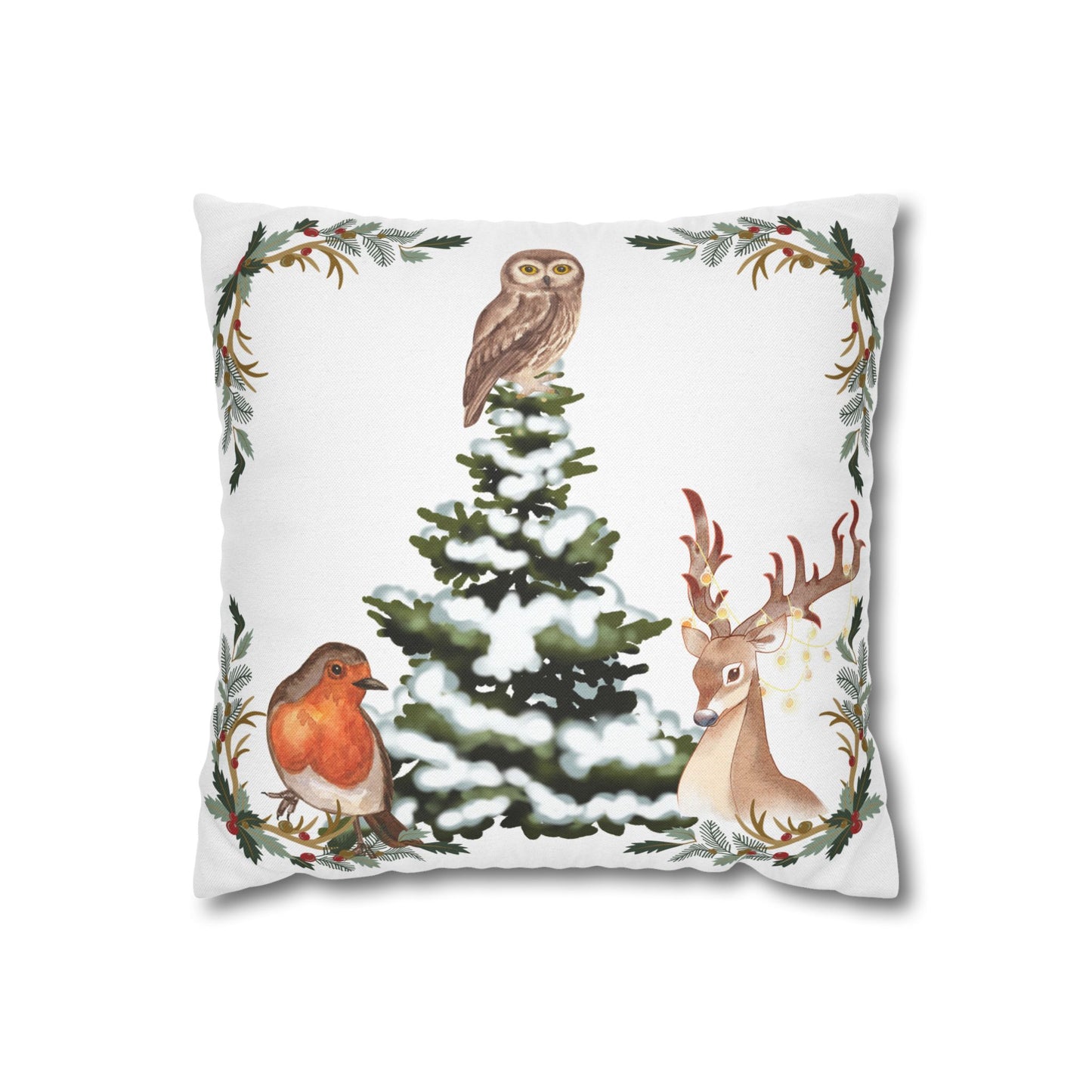 Winter Tree White - Square Pillowcase - Various Sizes