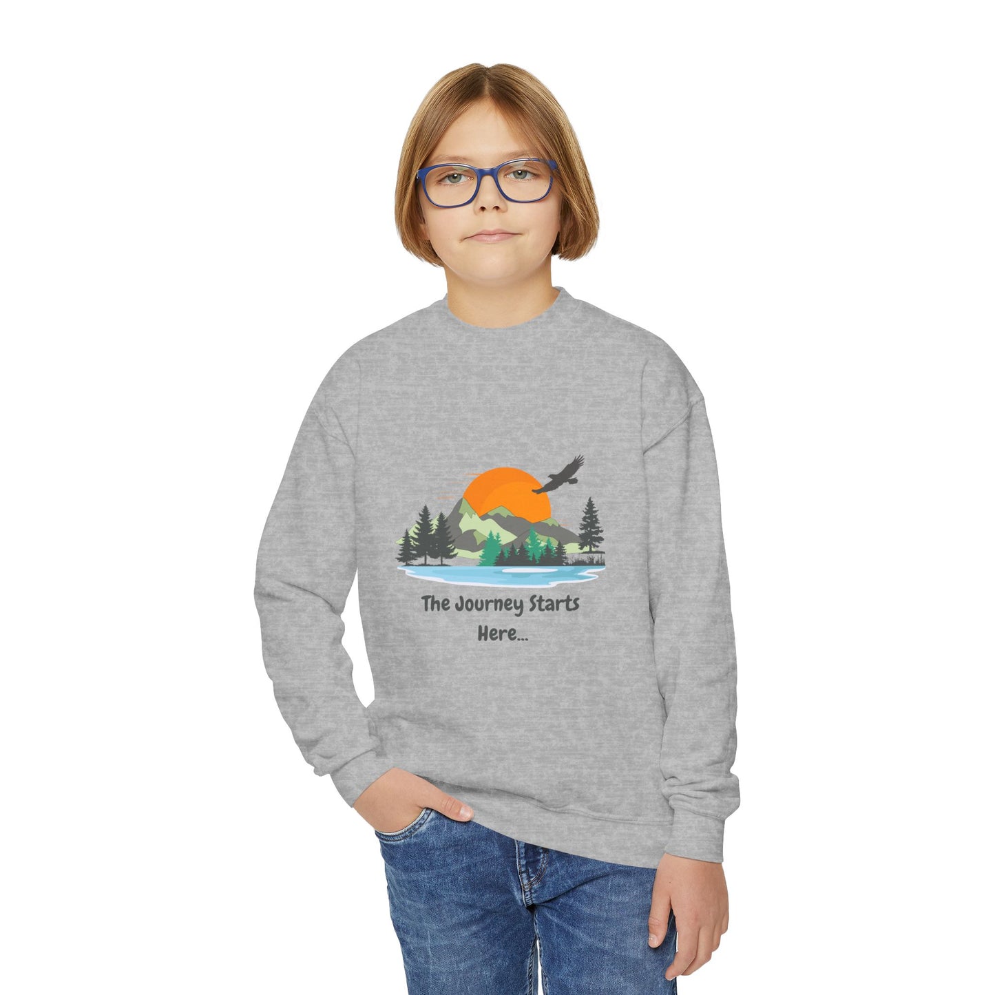 Journey Starts Here - Youth Crewneck Sweatshirt