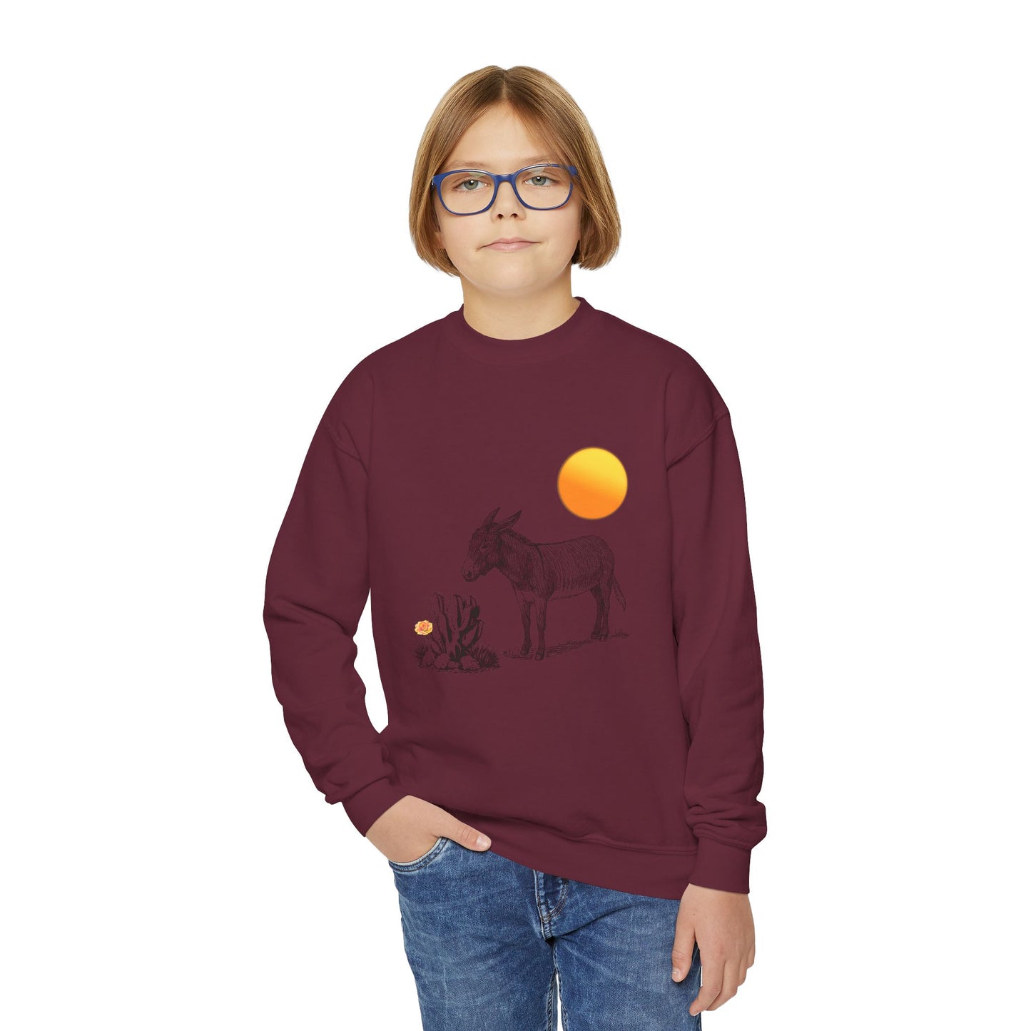 Desert Donkey - Youth Crewneck Sweatshirt