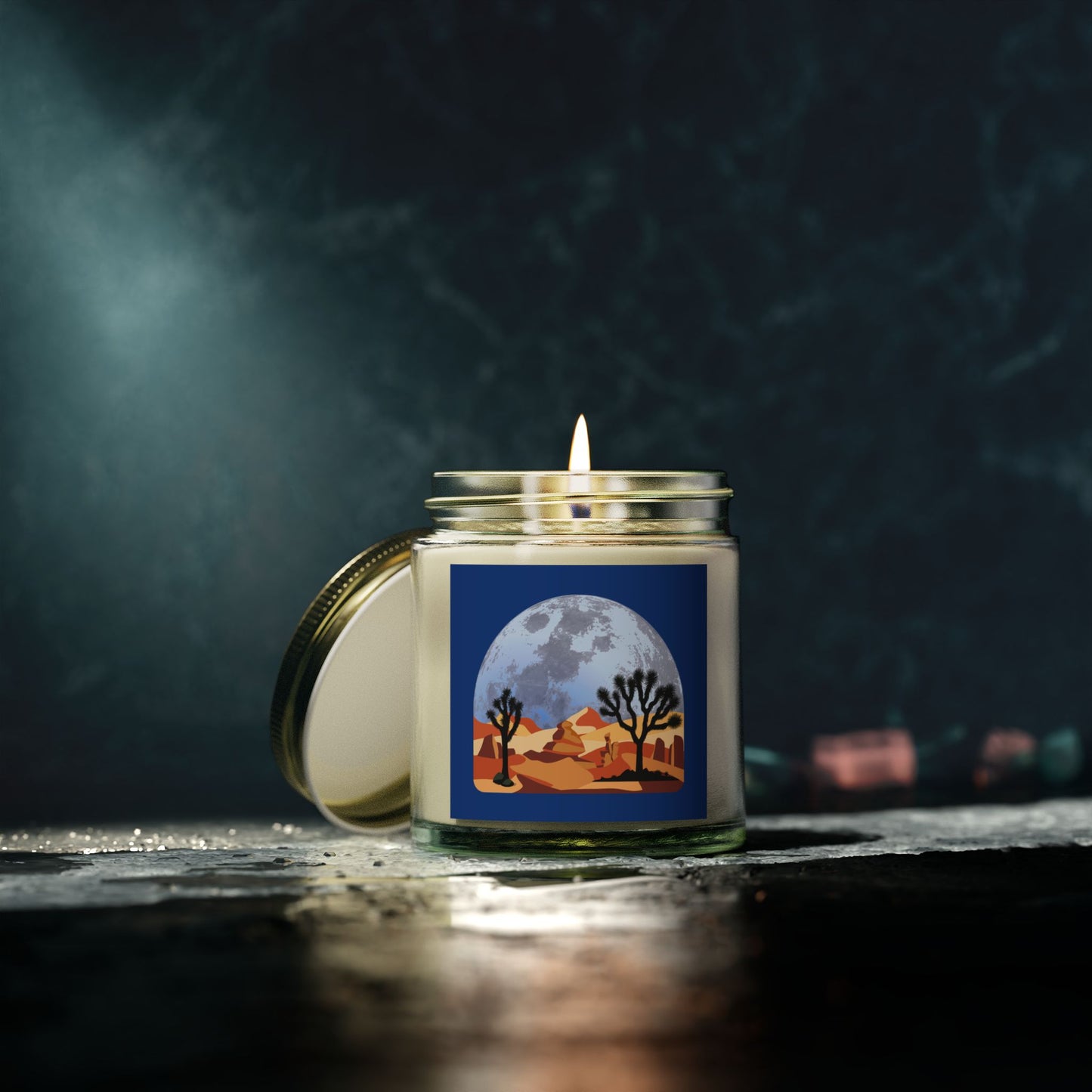 Desert-themed With Joshua Tree - Scented Coconut Apricot Candles (4oz, 9oz)