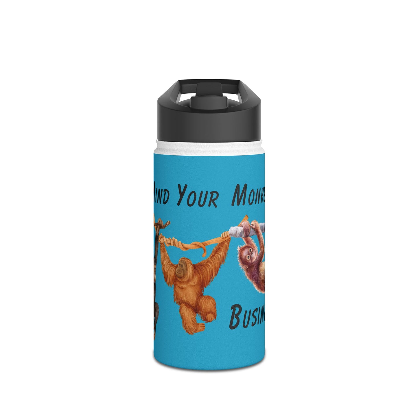 Mind Your Monkey Business - Kids Stainless Steel Water Bottle