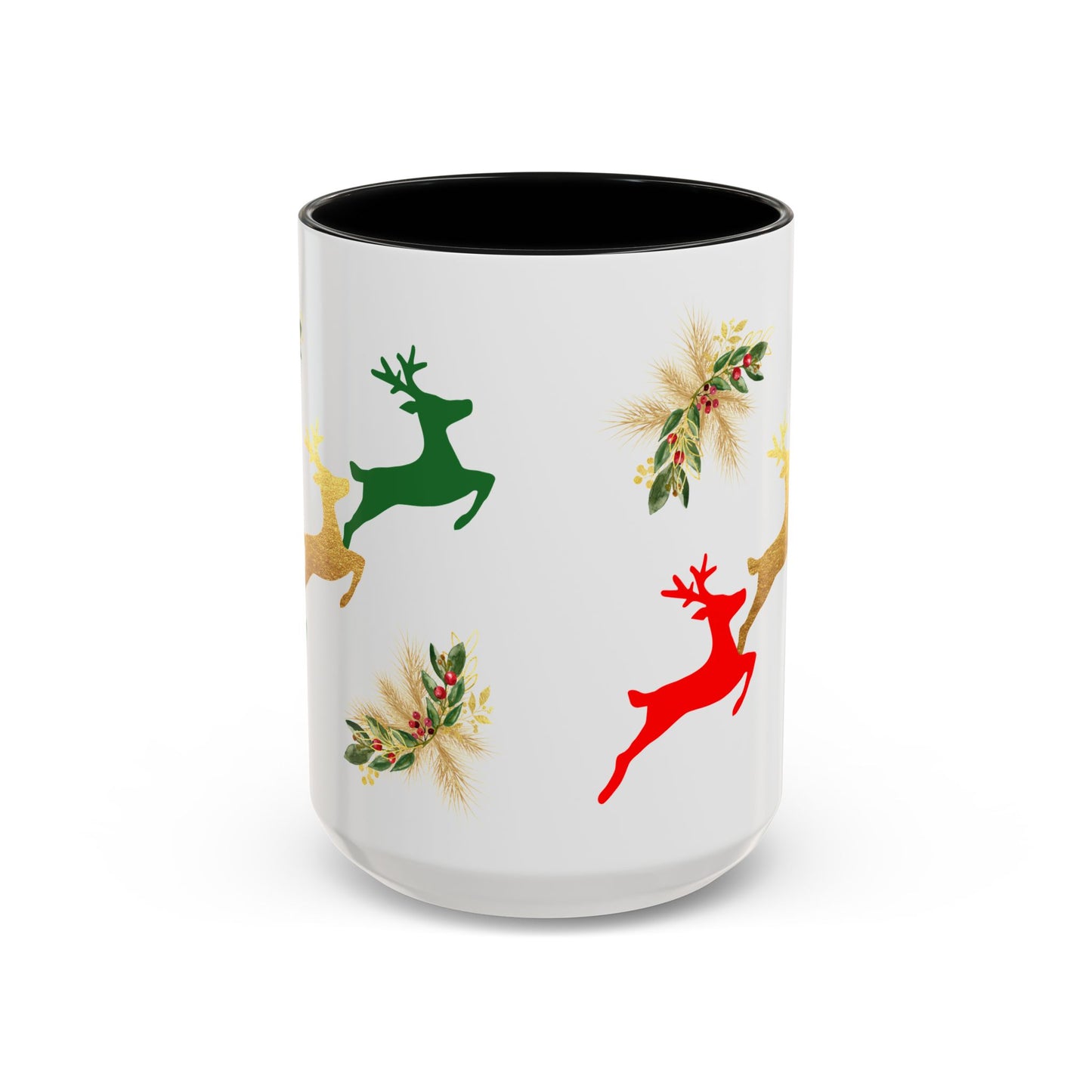 Reindeer Fun - Accent Coffee Mug (11, 15oz)