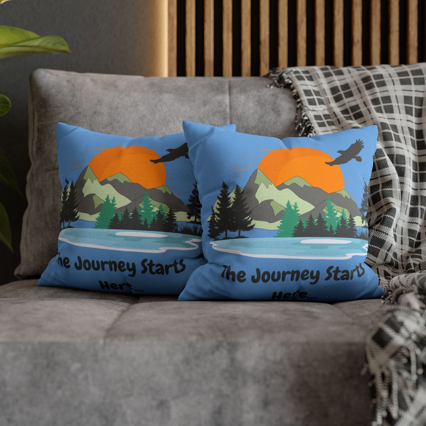 Journey Starts Here - Square Pillowcase - various sizes