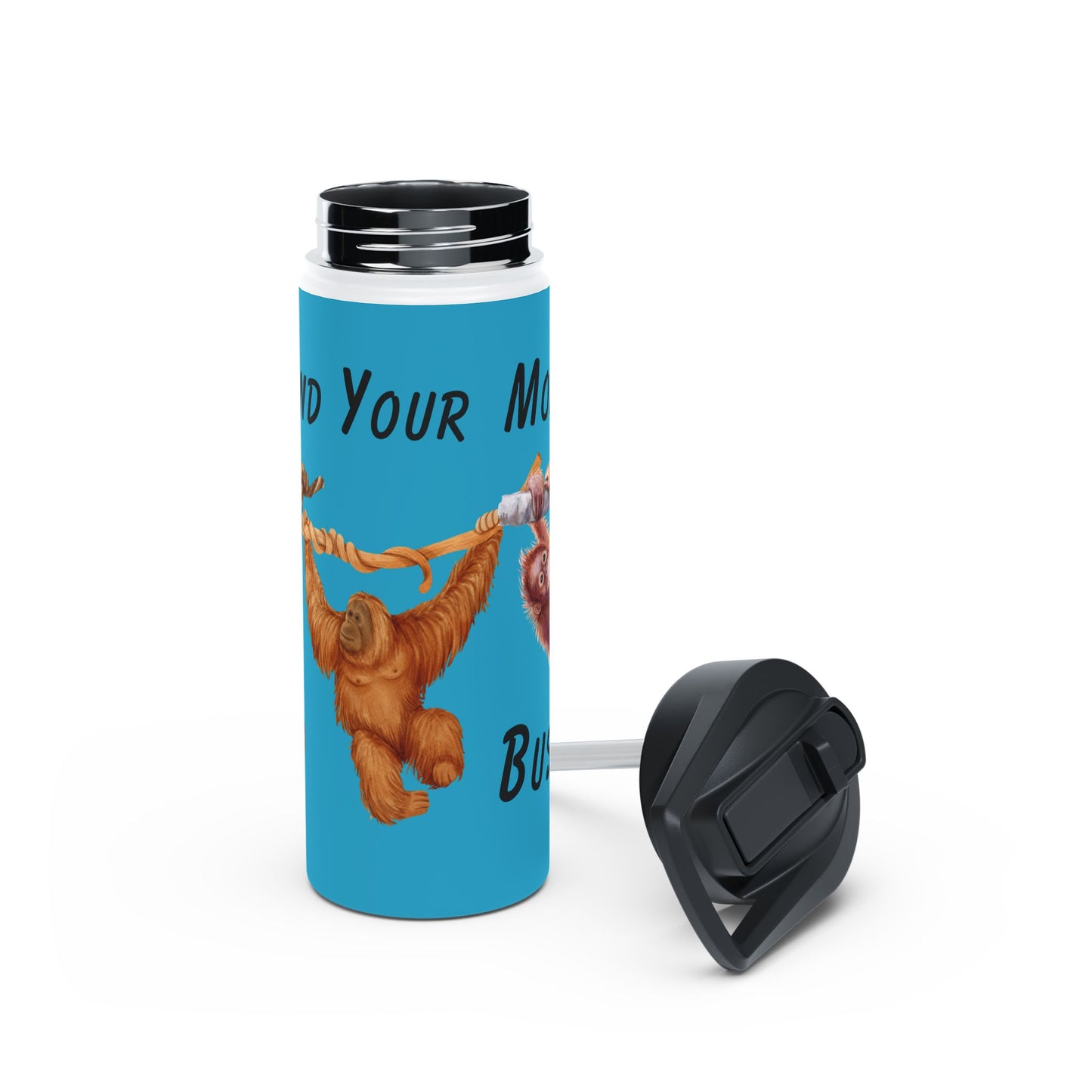 Mind Your Monkey Business - Kids Stainless Steel Water Bottle