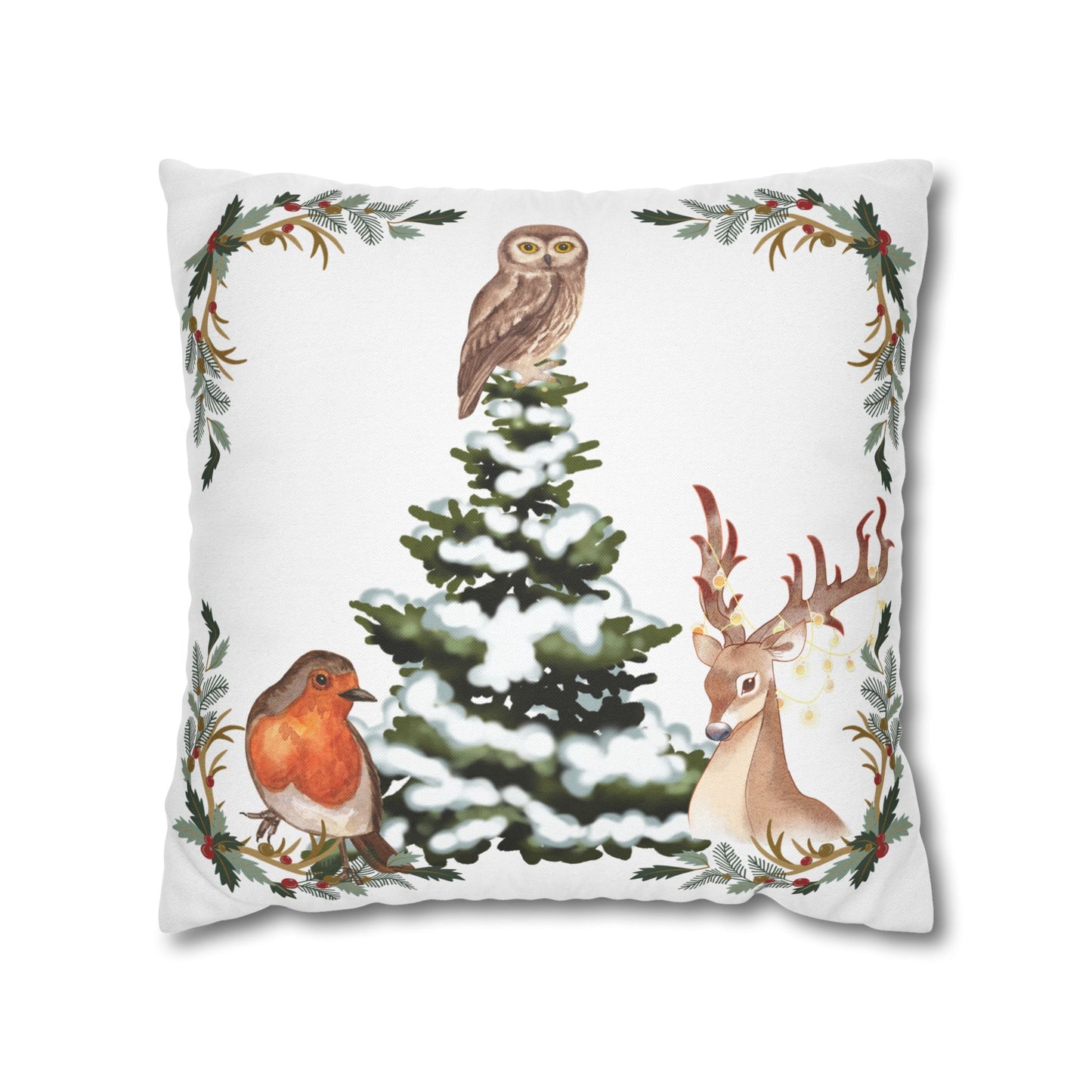 Winter Tree White - Square Pillowcase - Various Sizes